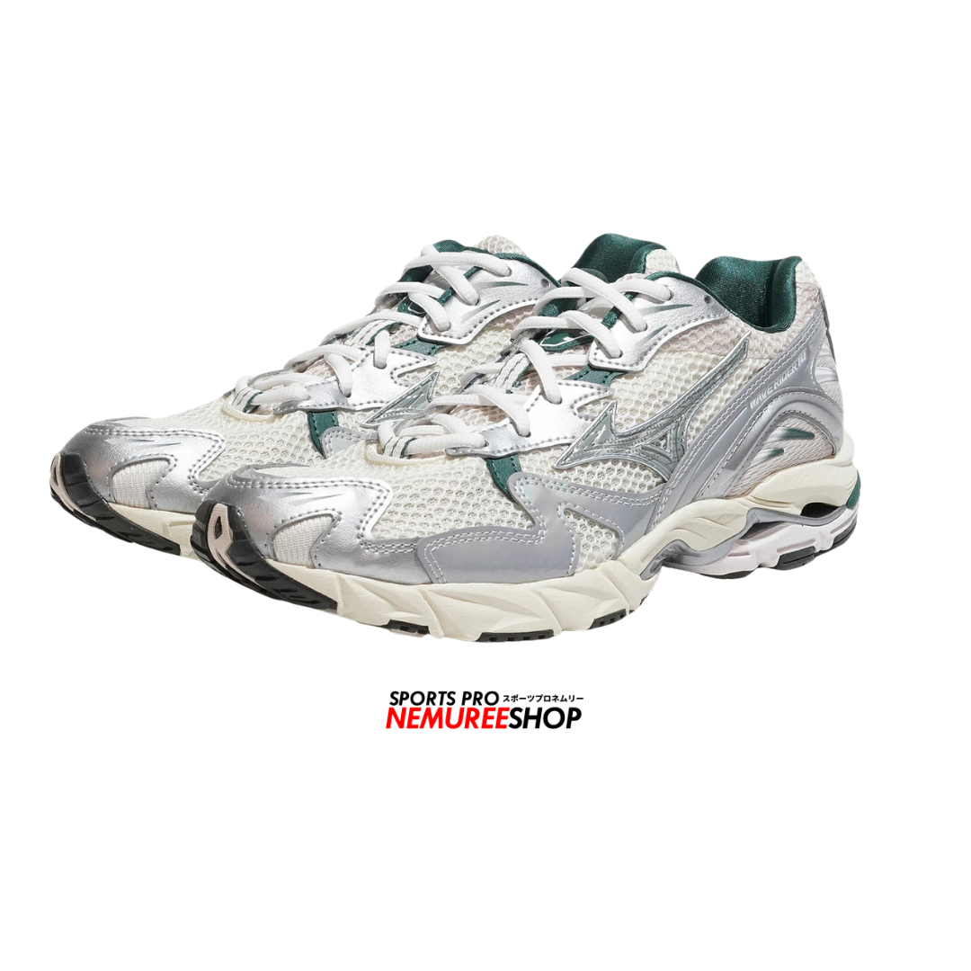 MIZUNO Sneakers WAVE RIDER 10 (WHITE SLATE/BISTRO GREEN) - Nemuree Shop - Online Sports Store