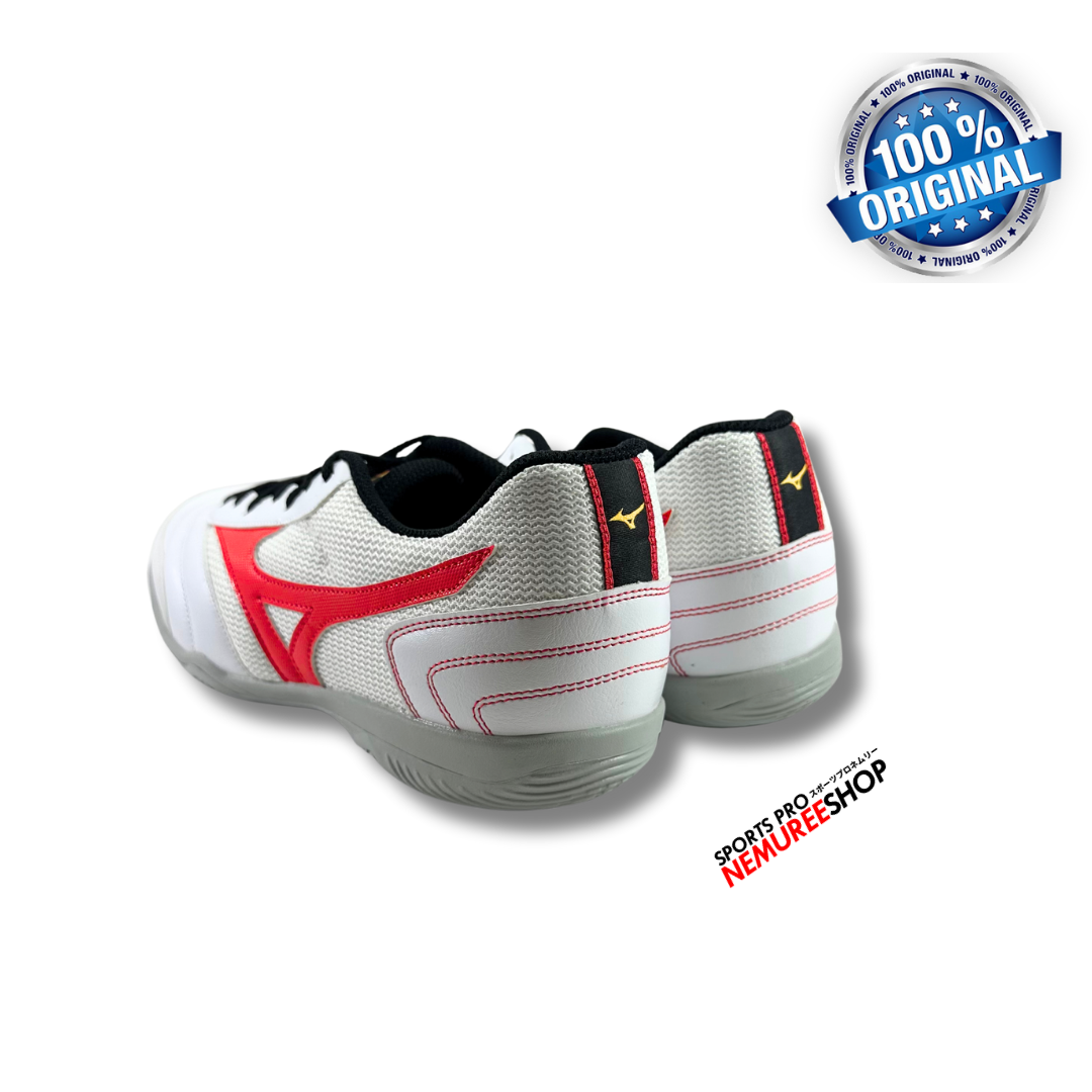 MIZUNO Futsal Shoes MRL SALA CLUB IN (WHITE/RADIANT RED) - Nemuree Shop - Online Sports Store