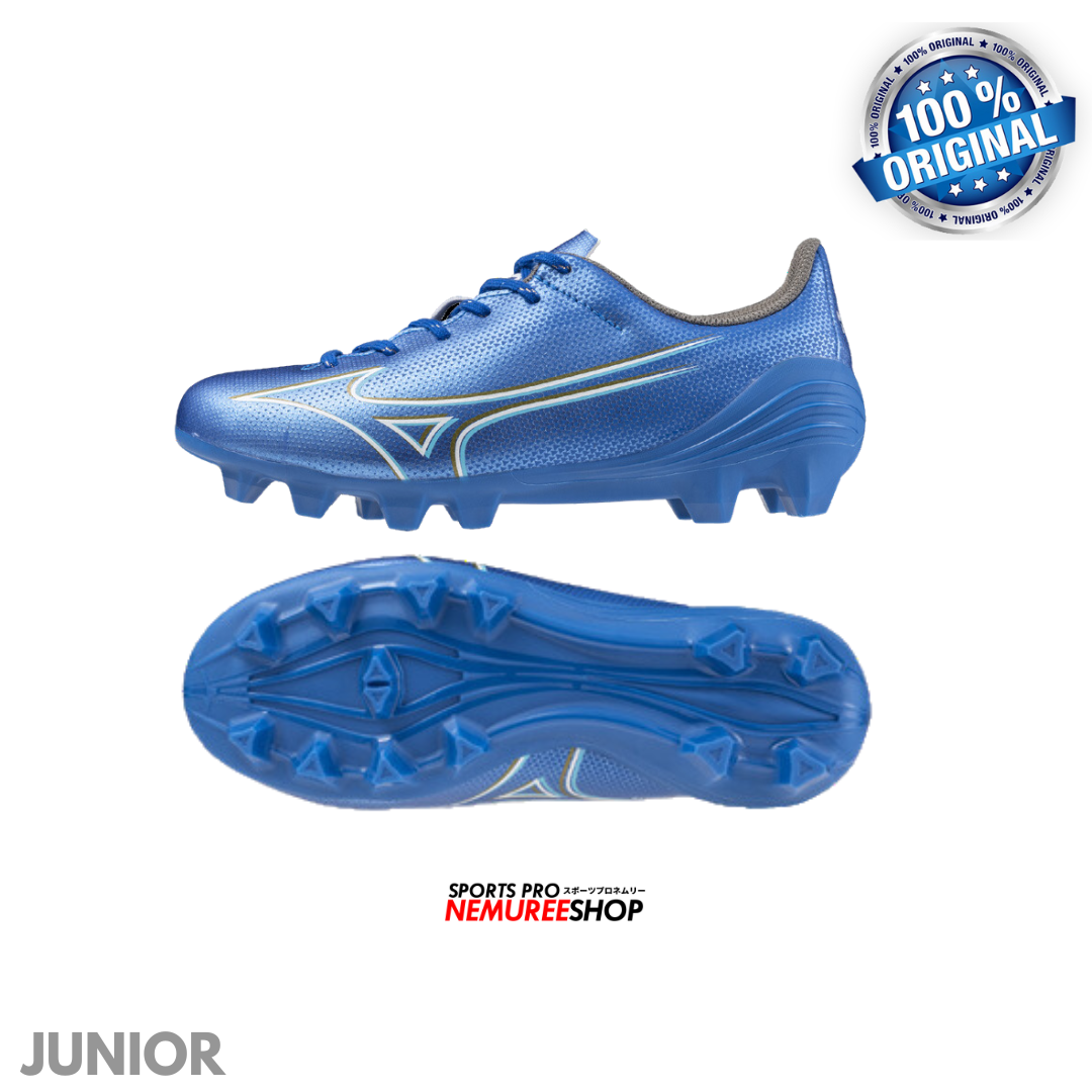 MIZUNO Football Shoes ALPHA JR (LASER BLUE/WHITE/GOLD) - Nemuree Shop - Online Sports Store