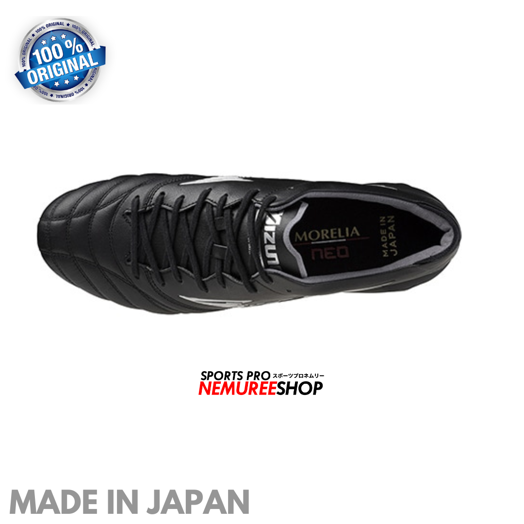 MIZUNO Football Shoes MORELIA NEO 4 JAPAN (BLACK/GALAXY SILVER) - Nemuree Shop - Online Sports Store