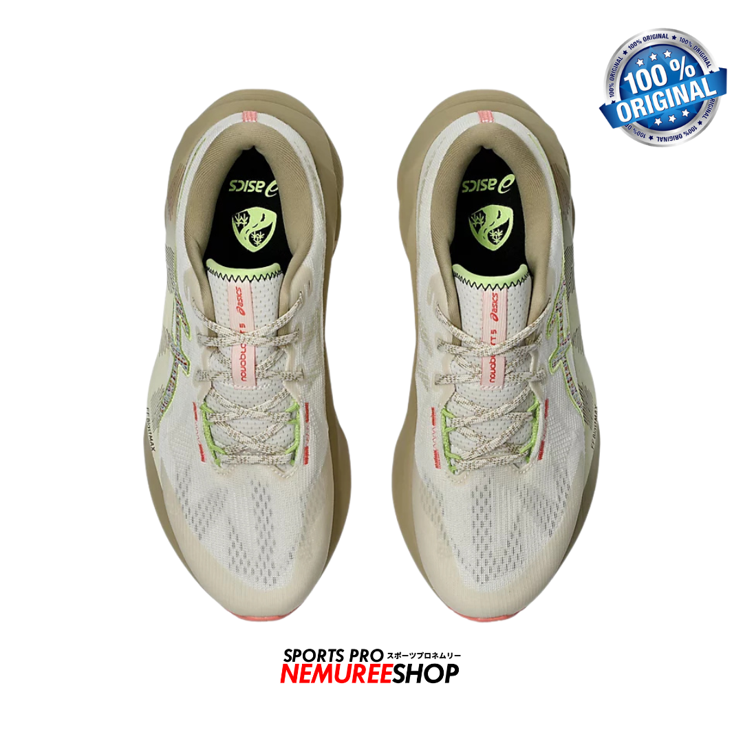 ASICS Women Running Shoes NOVABLAST 5 TR WOMEN (NATURE BATHING/LIME GREEN) - Nemuree Shop - Online Sports Store