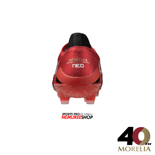 MIZUNO Football Shoes MORELIA NEO 4 BETA ELITE (MORELIA 40TH RED/WHITE/BLACK) - Nemuree Shop - Online Sports Store