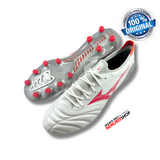 MIZUNO Soccer Shoes MORELIA NEO 4 BETA ELITE (WHITE/RADIANT RED) - Nemuree Shop - Online Sports Store