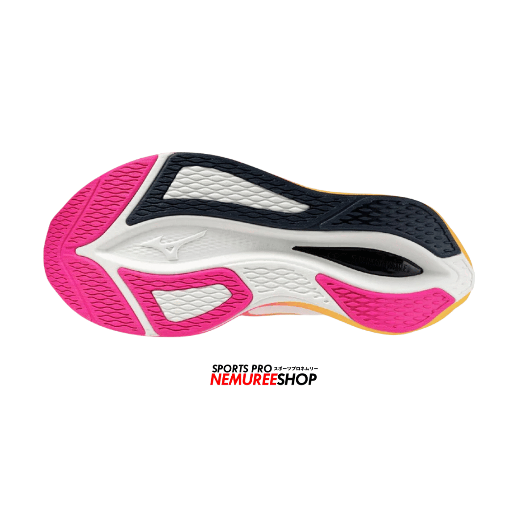 MIZUNO Running Shoes WAVE REBELLION FLASH 3 (WHITE / PINK TETRA / TANG ORANGE) - Nemuree Shop - Online Sports Store