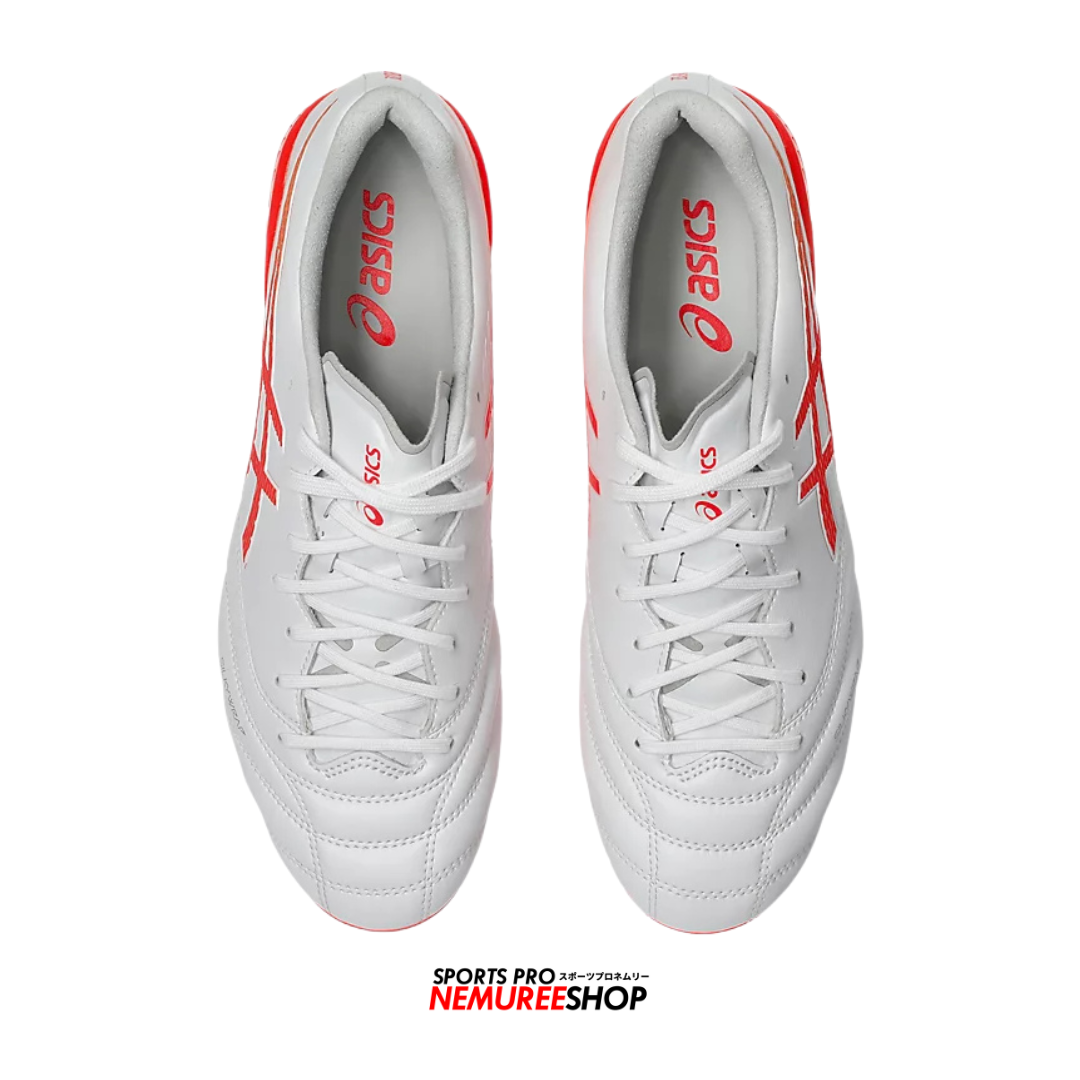 ASICS Football Shoes DS LIGHT X-FLY 6 (WHITE / FLASH RED) - Nemuree Shop - Online Sports Store