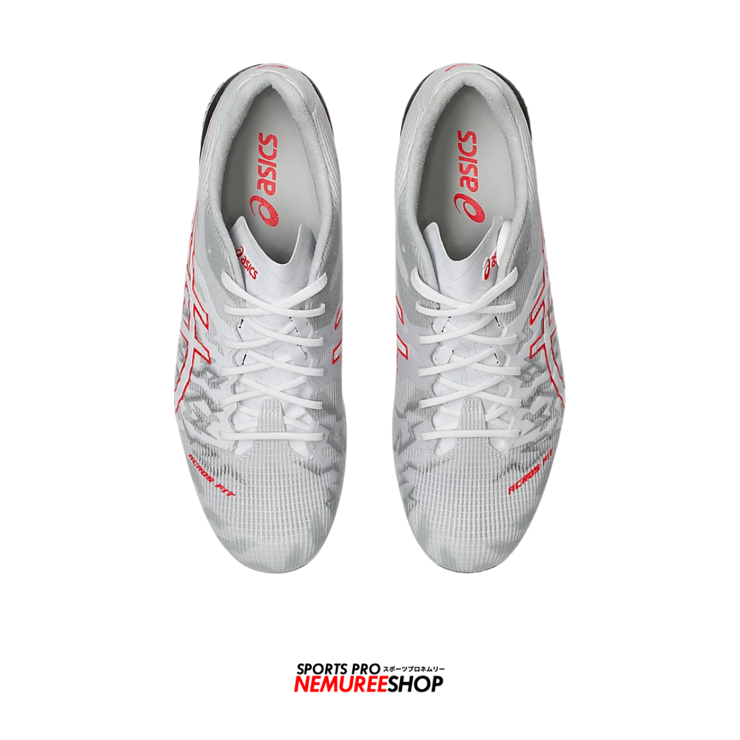 ASICS Football Shoes DS LIGHT ACROS 3 (WHITE / FLASH RED) - Nemuree Shop - Online Sports Store