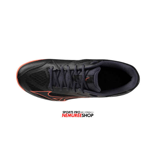 MIZUNO Volleyball Shoes THUNDER BLADE Z (BLACK/NEON FLAME/PEACOCK BLUE) - Nemuree Shop - Online Sports Store