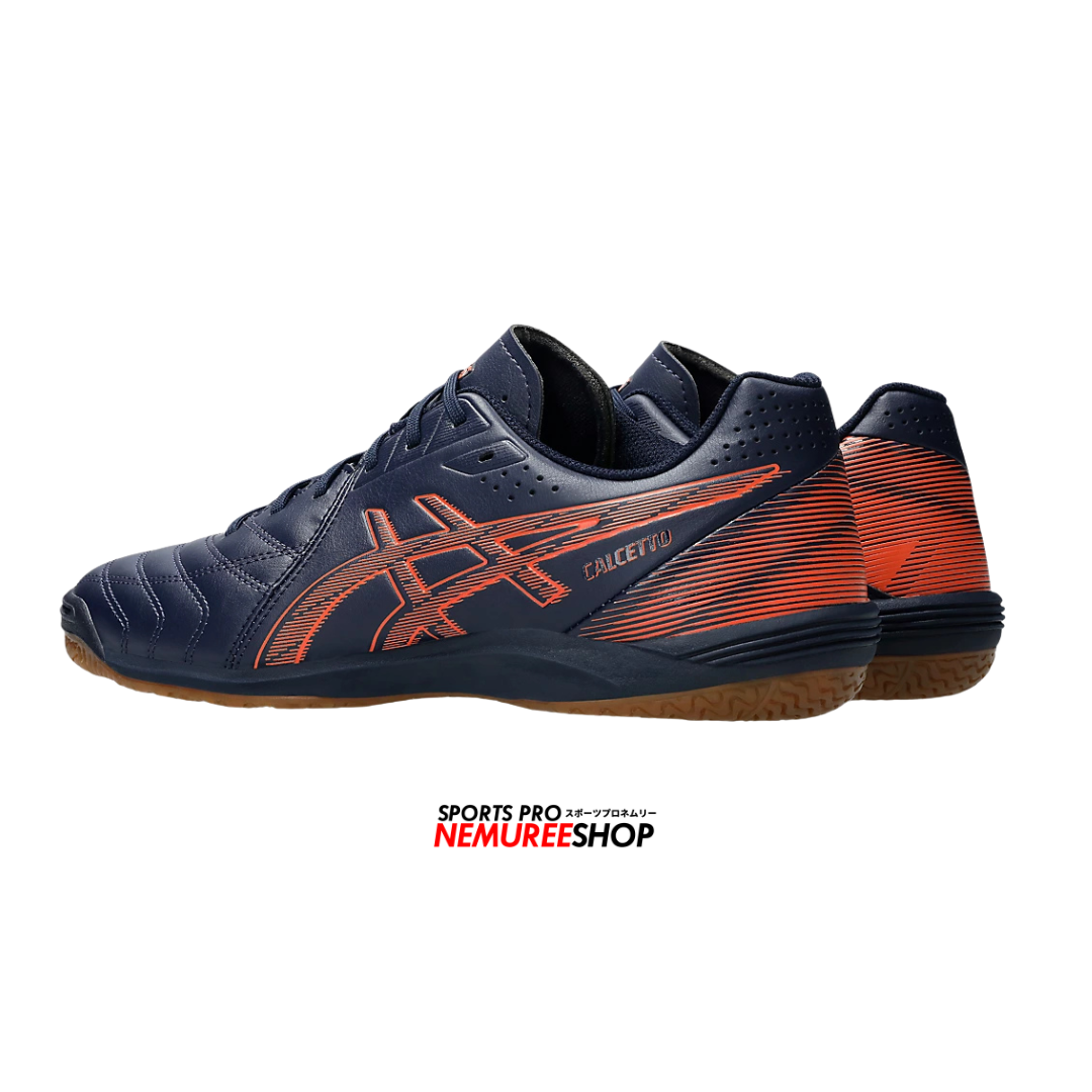 ASICS Futsal Shoes CALCETTO WD 9 (MIDNIGHT / HABANERO) - Nemuree Shop - Online Sports Store