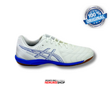 ASICS Futsal Shoes CALCETTO WD 9 (WHITE/ELECTRIC BLUE) - Nemuree Shop - Online Sports Store