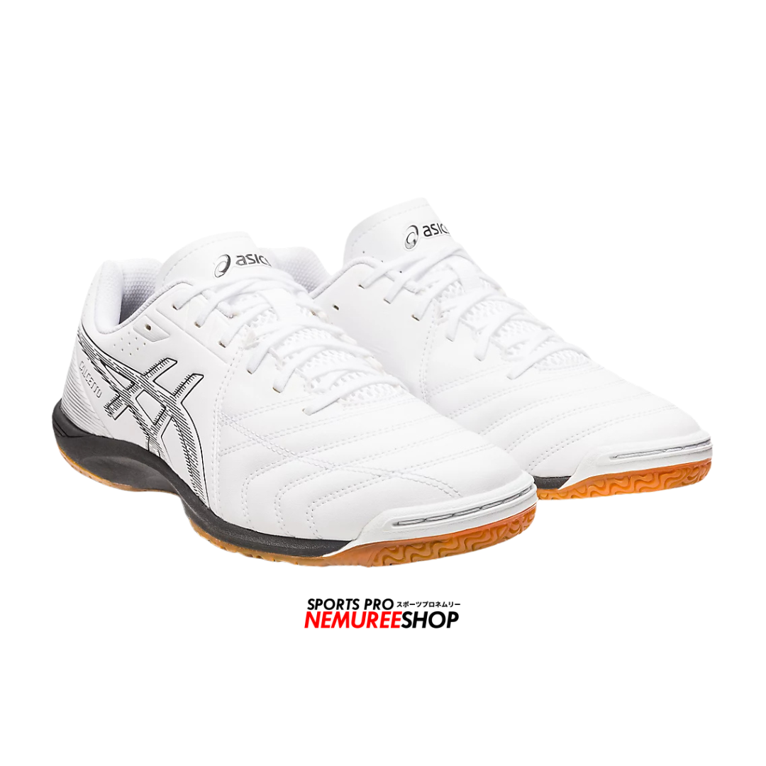 ASICS Futsal Shoes CALCETTO WD 9 (WHITE / BLACK) - Nemuree Shop - Online Sports Store