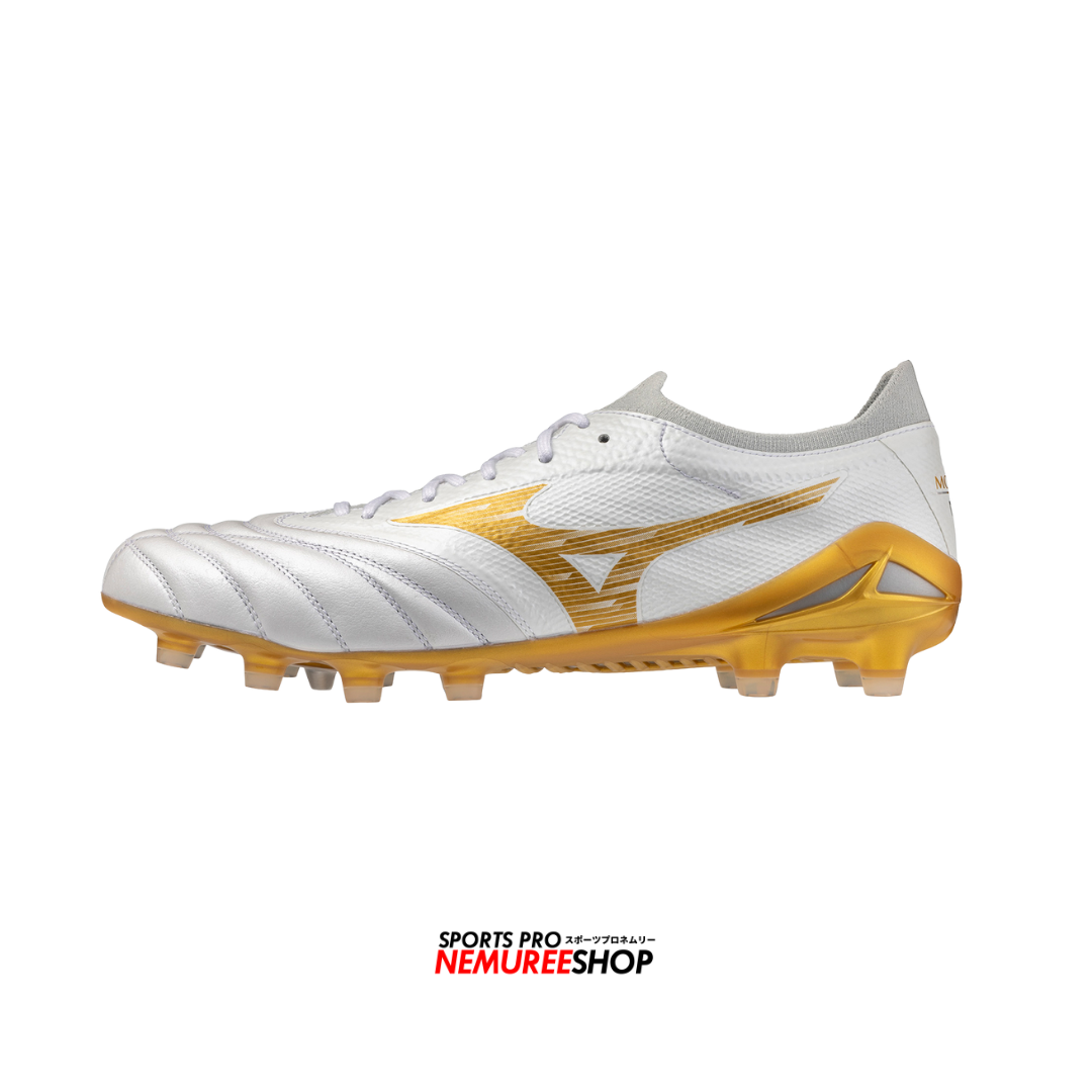 MIZUNO Football Shoes MORELIA NEO 4 BETA ELITE (WHITE / GOLD) - Nemuree Shop - Online Sports Store