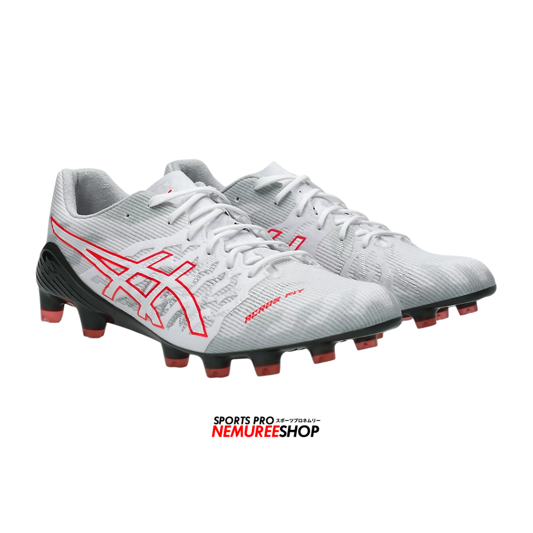 ASICS Football Shoes DS LIGHT ACROS 3 (WHITE / FLASH RED) - Nemuree Shop - Online Sports Store