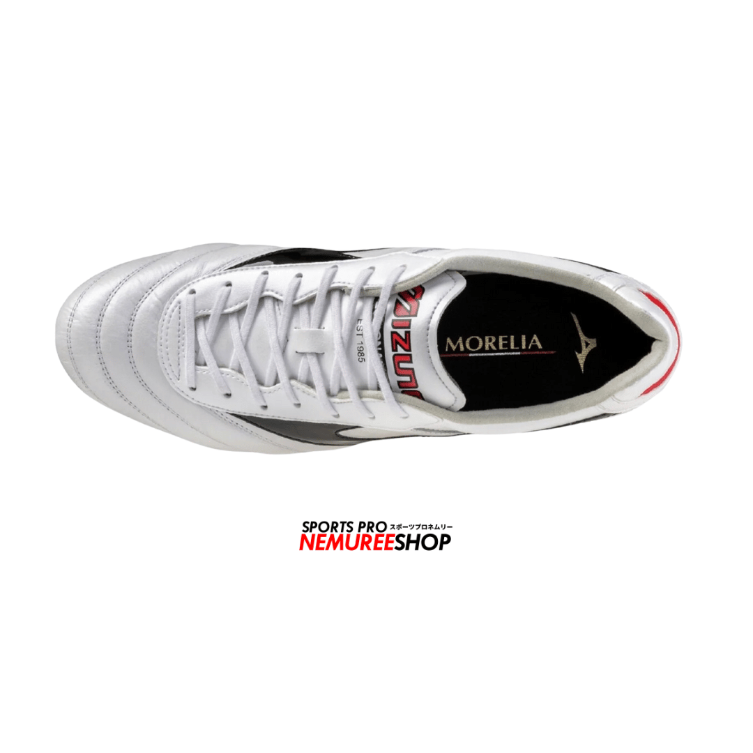 MIZUNO Football Shoes MORELIA 2 ELITE (WHITE/BLACK/CHINESE RED) - Nemuree Shop - Online Sports Store