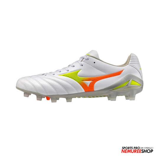 MIZUNO Football Shoes MONARCIDA NEO 3 PRO (WHITE/EVENING PRIMROSE/LAVA ORANGE)