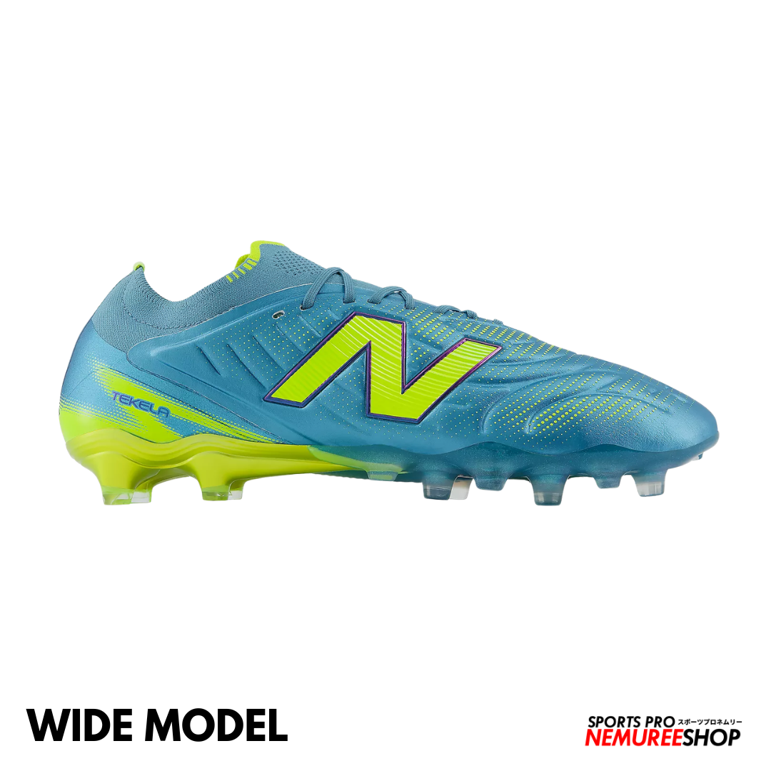 NEW BALANCE Football Shoes TEKELA ELITE FG V5 WIDE (METALIC BLUE / ALKALINE GREEN / NAVY)