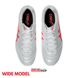 ASICS Football Shoes DS LIGHT ADVANCE WIDE (WHITE/FLASH RED) - Nemuree Shop - Online Sports Store
