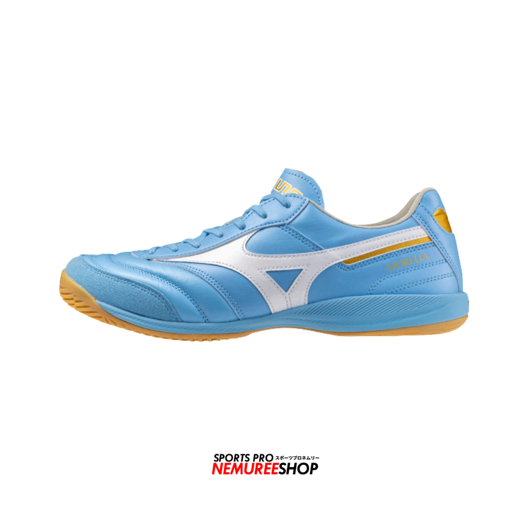 MIZUNO Futsal Shoes MORELIA SALA ELITE IN (CELESTE / WHITE / MP GOLD) - Nemuree Shop - Online Sports Store