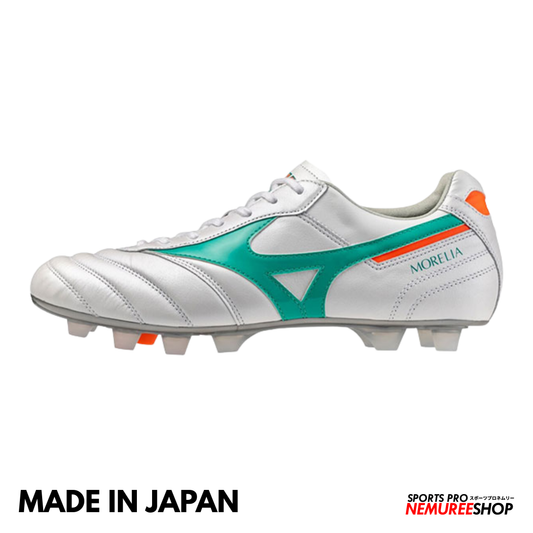 MIZUNO Football Shoes MORELIA 2 JAPAN (WHITE/ARCADIA/LAVA ORANGE)