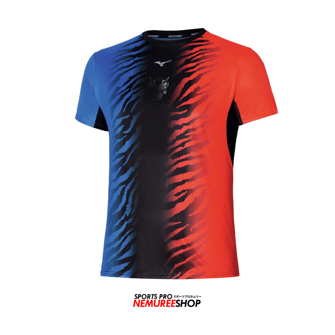 MIZUNO Apparel  DRYAEROFLOW GRAPHIC TEE (ONI RED/ONI BLUE) - Nemuree Shop - Online Sports Store