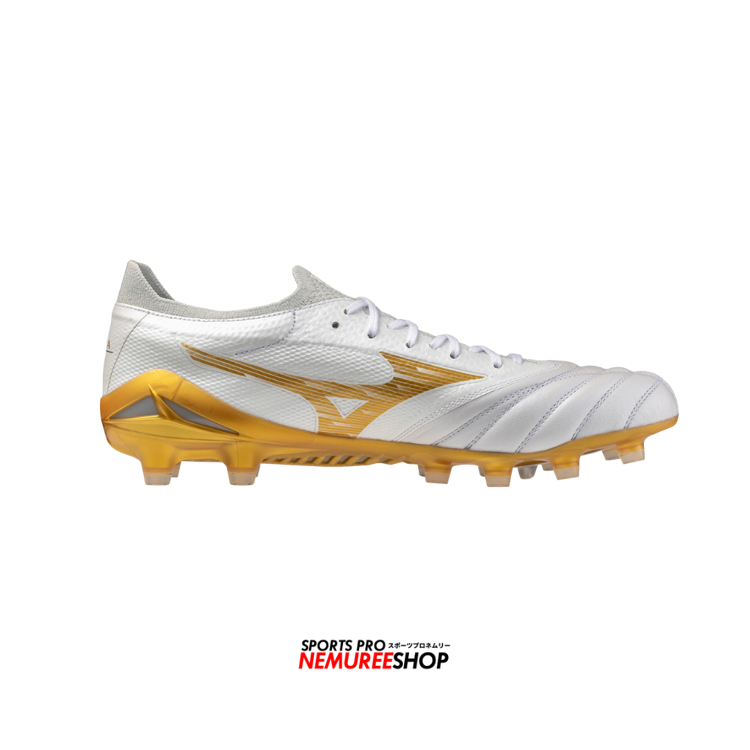 MIZUNO Football Shoes MORELIA NEO 4 BETA ELITE (WHITE / GOLD) - Nemuree Shop - Online Sports Store