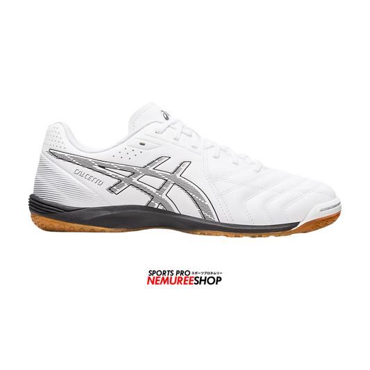 ASICS Futsal Shoes CALCETTO WD 9 (WHITE / BLACK) - Nemuree Shop - Online Sports Store