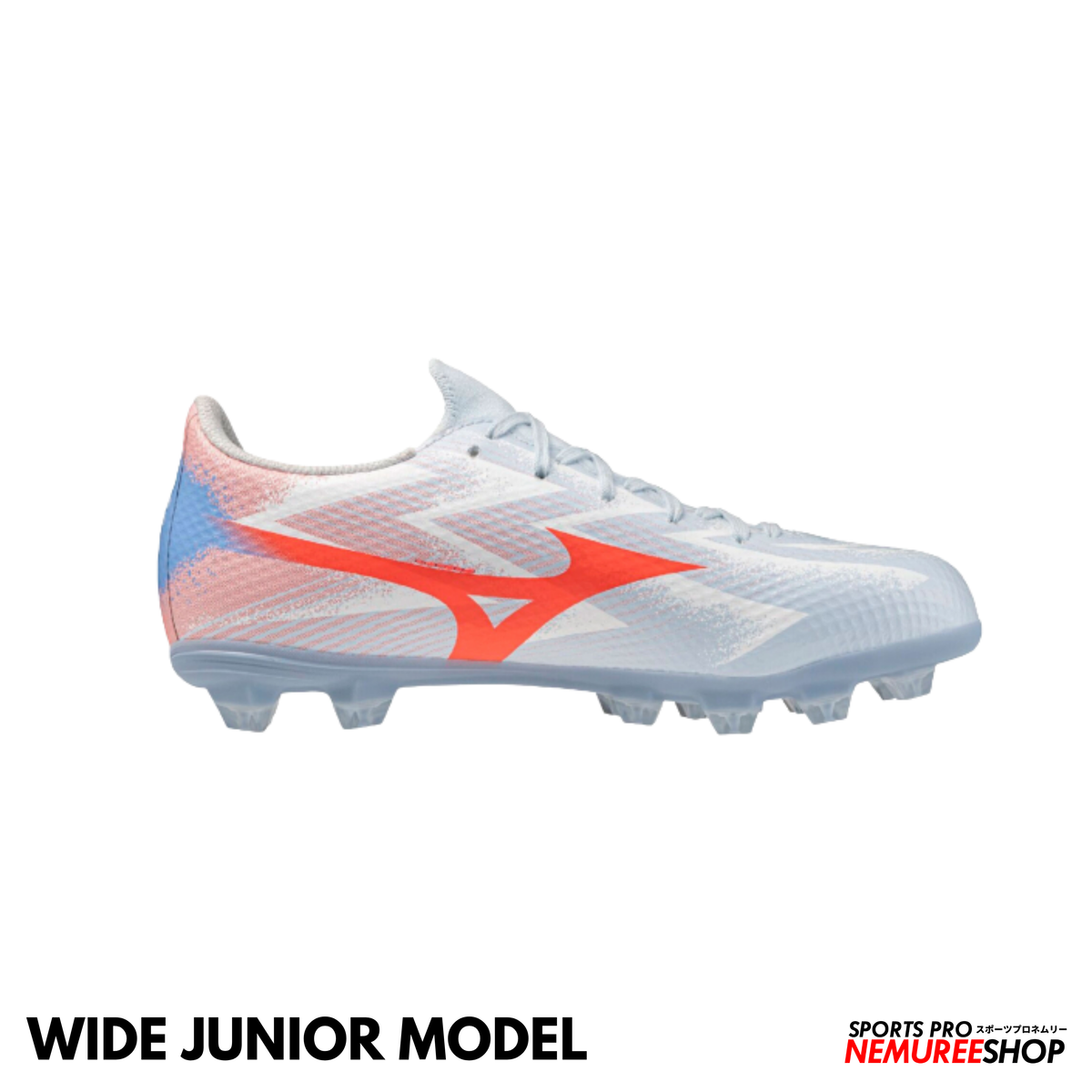 MIZUNO Football Shoes ALPHA 3 SELECT JR WIDE (BLUE FINCH/CORNFLOWER BLUE/LAVA ORANGE)