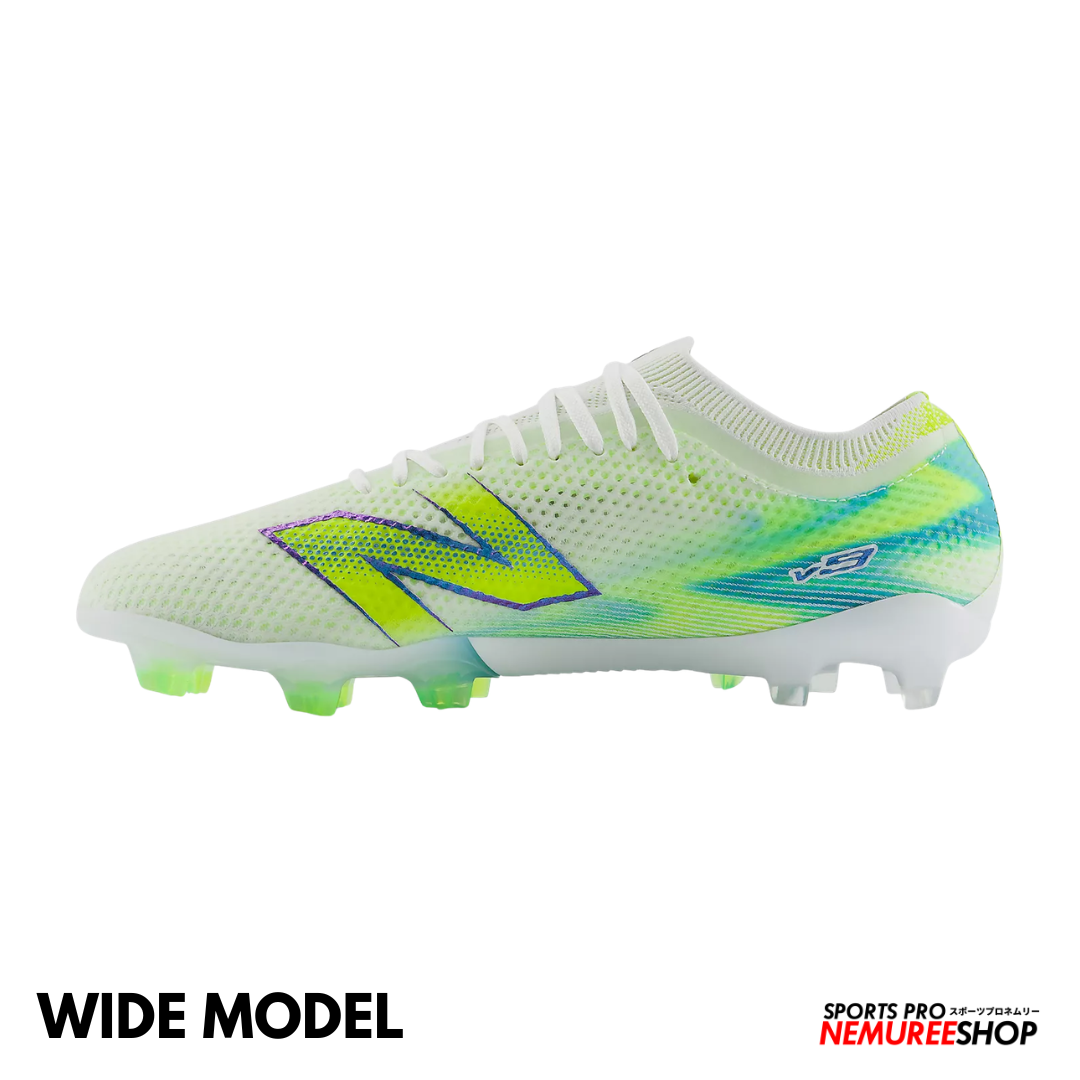 NEW BALANCE Football Shoes FURON ELITE FG V9 WIDE (WHITE / ALKALINE GREEN)