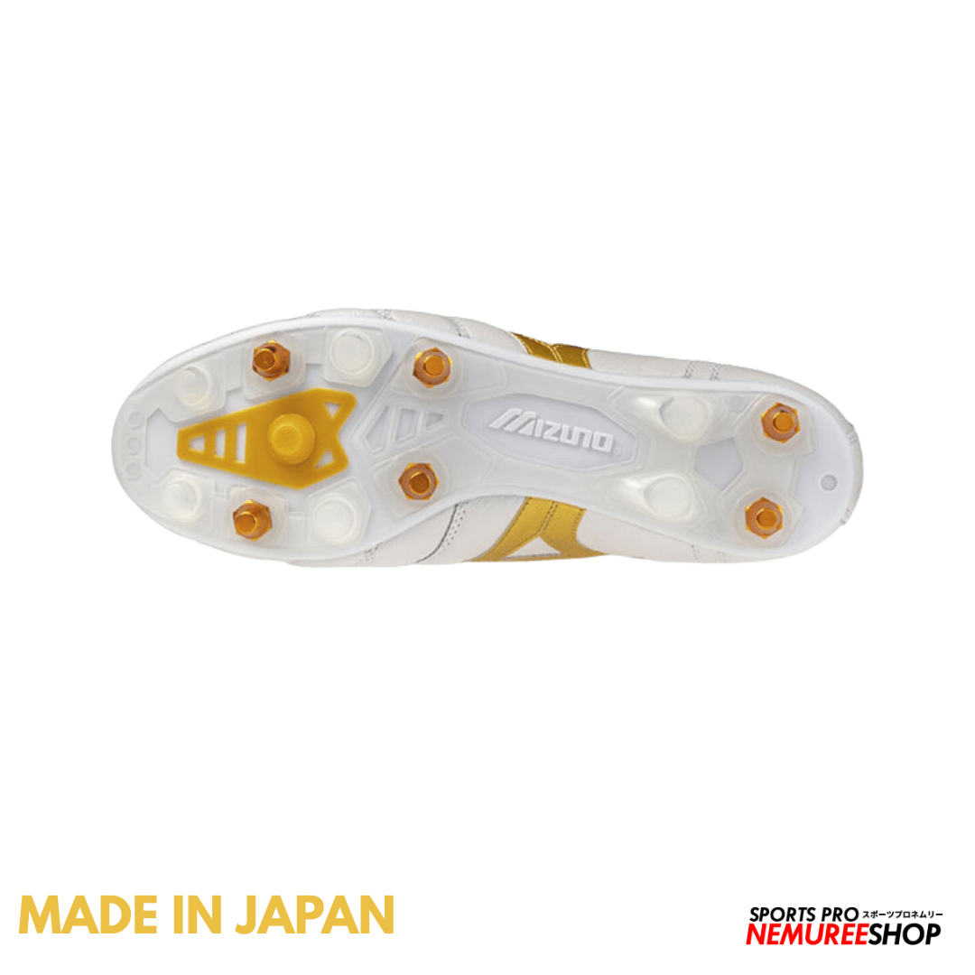 MIZUNO Football Shoes MORELIA 2 JAPAN MIX (WHITE / GOLD) - Nemuree Shop - Online Sports Store