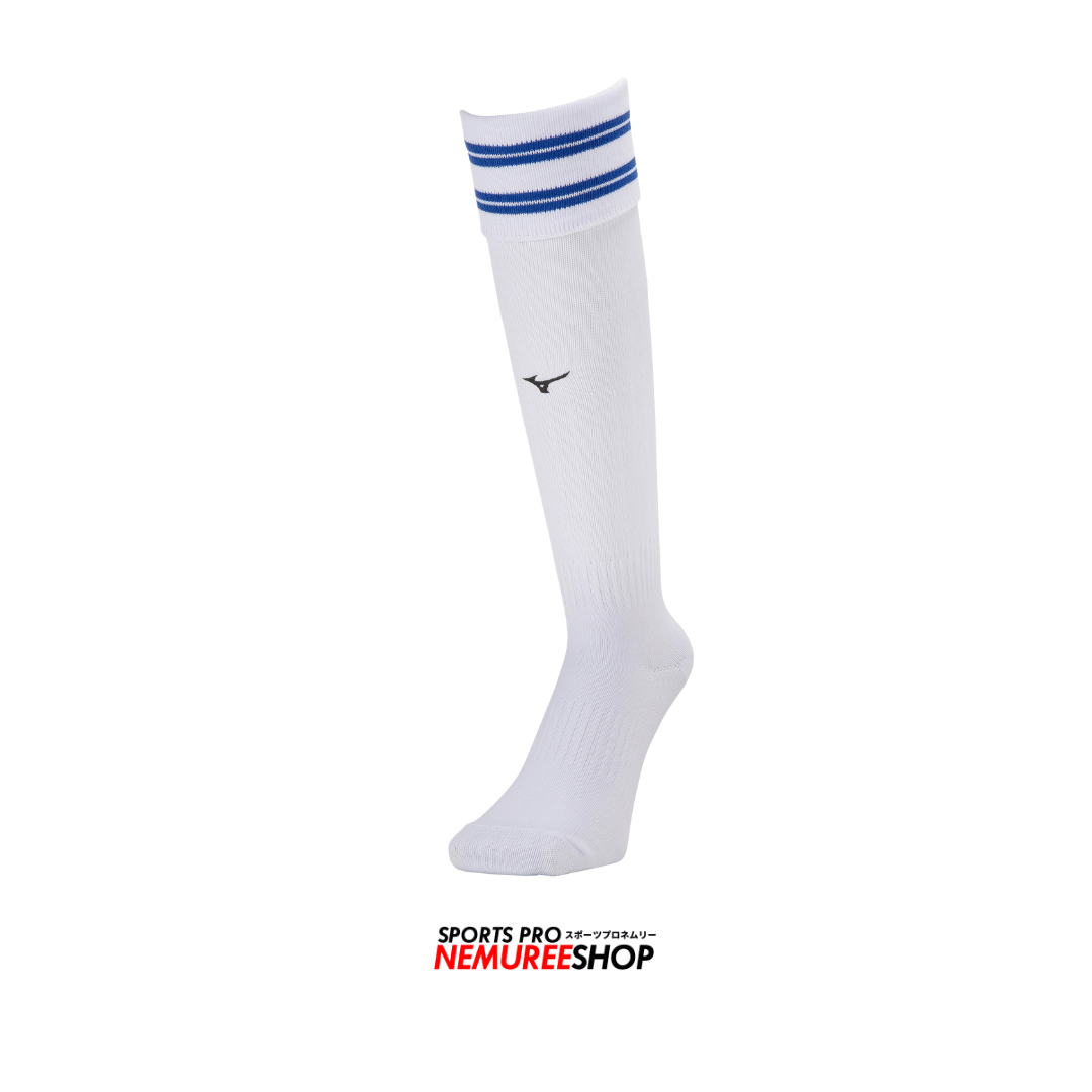 MIZUNO Accessories LINE SOCKS (WHITE/SURF BLUE) - Nemuree Shop - Online Sports Store