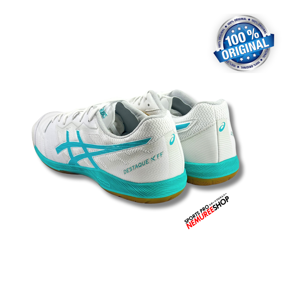 ASICS Futsal Shoes DESTAQUE K FF (WHITE/SEA GLASS) - Nemuree Shop - Online Sports Store