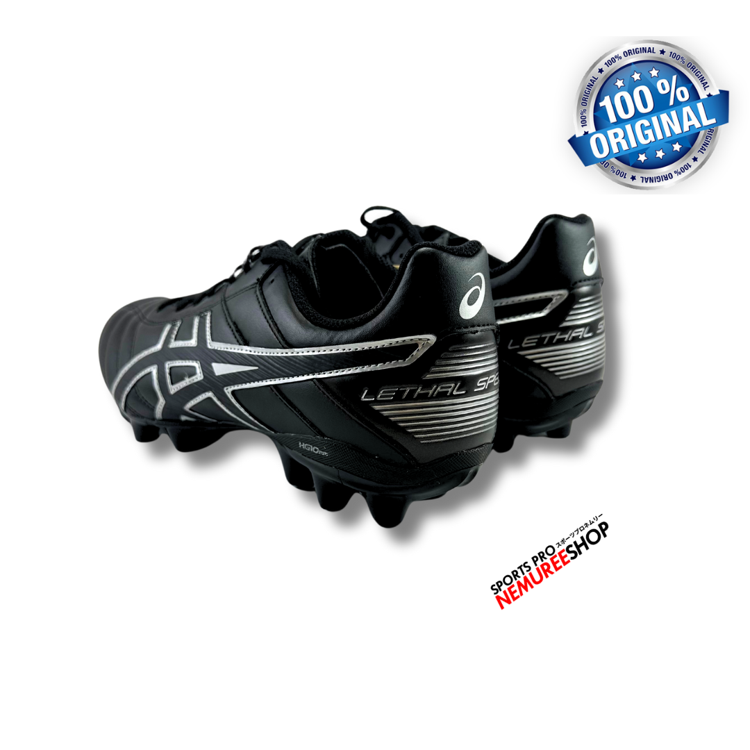ASICS Soccer Shoes LETHAL SPEED RS ( BLACK/PURE SILVER) - Nemuree Shop - Online Sports Store