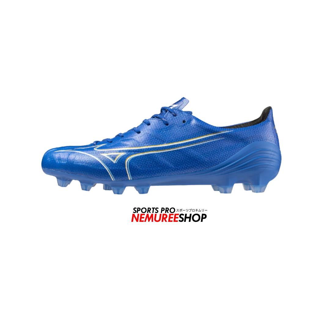 [PRE-ORDER] MIZUNO Football Shoes ALPHA JAPAN (LASER BLUE/WHITE/GOLD) - Nemuree Shop - Online Sports Store