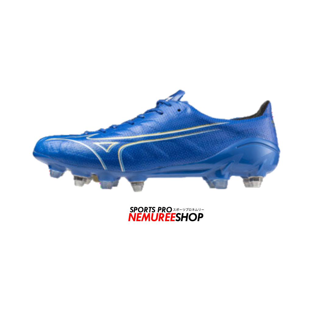[PRE-ORDER] MIZUNO Football Shoes ALPHA JAPAN MIX (LASER BLUE/WHITE/GOLD) - Nemuree Shop - Online Sports Store