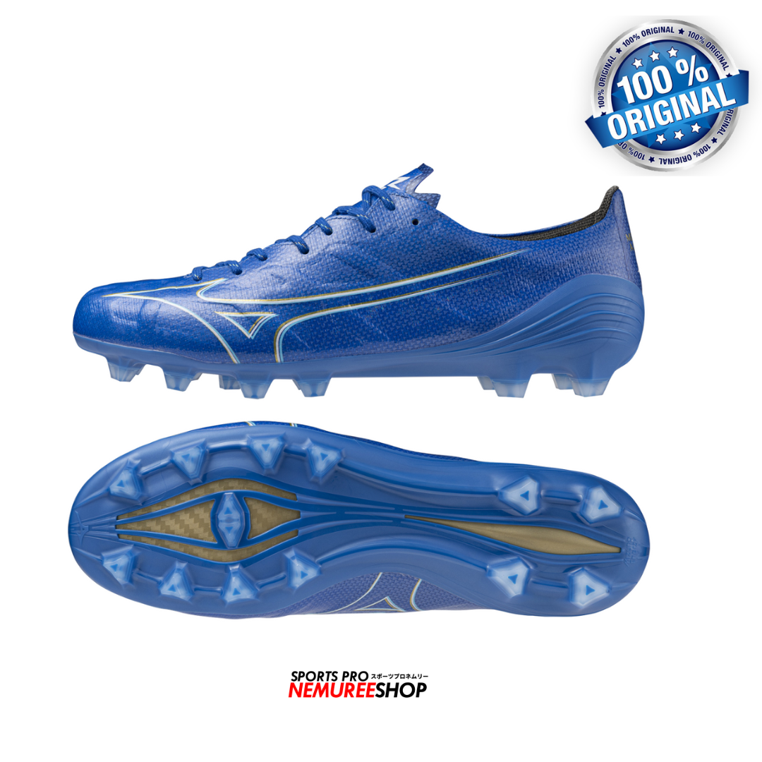 MIZUNO Soccer Shoes ALPHA ELITE (LASER BLUE/WHITE/GOLD) - Nemuree Shop - Online Sports Store