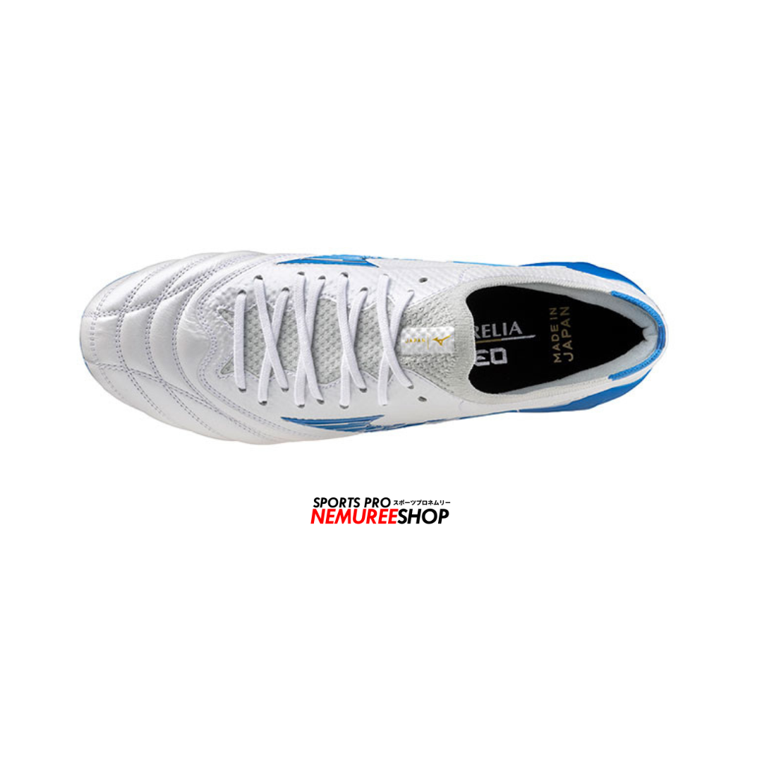MIZUNO Football Shoes MORELIA NEO 4 BETA JAPAN (WHITE/LASER BLUE/LASER BLUE) - Nemuree Shop - Online Sports Store