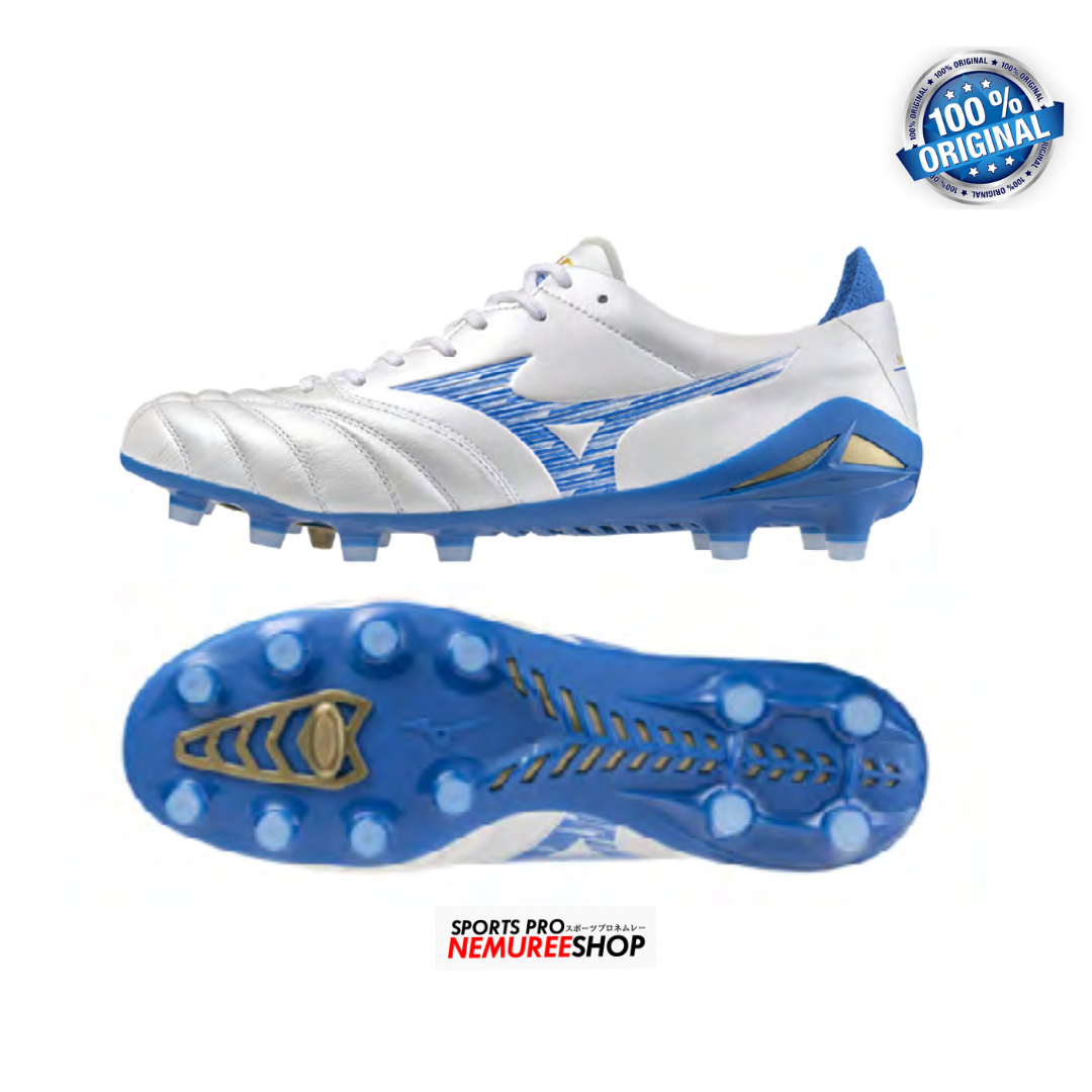 MIZUNO Football Shoes MORELIA NEO 4 ELITE (WHITE/LASER BLUE) - Nemuree Shop - Online Sports Store