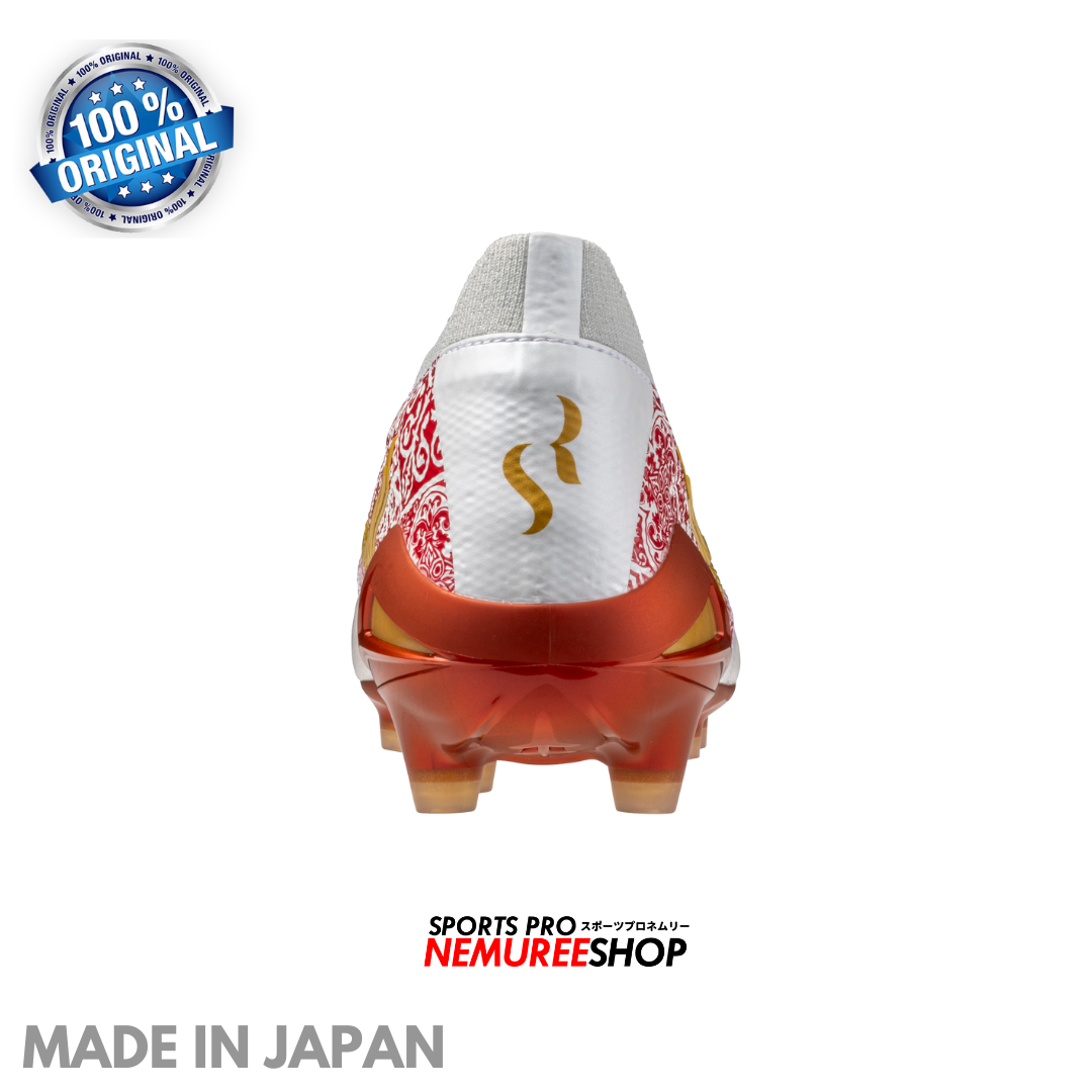 MIZUNO Football Shoes MORELIA NEO 4 BETA SR4 JAPAN (WHITE/RED/GOLD) - Nemuree Shop - Online Sports Store