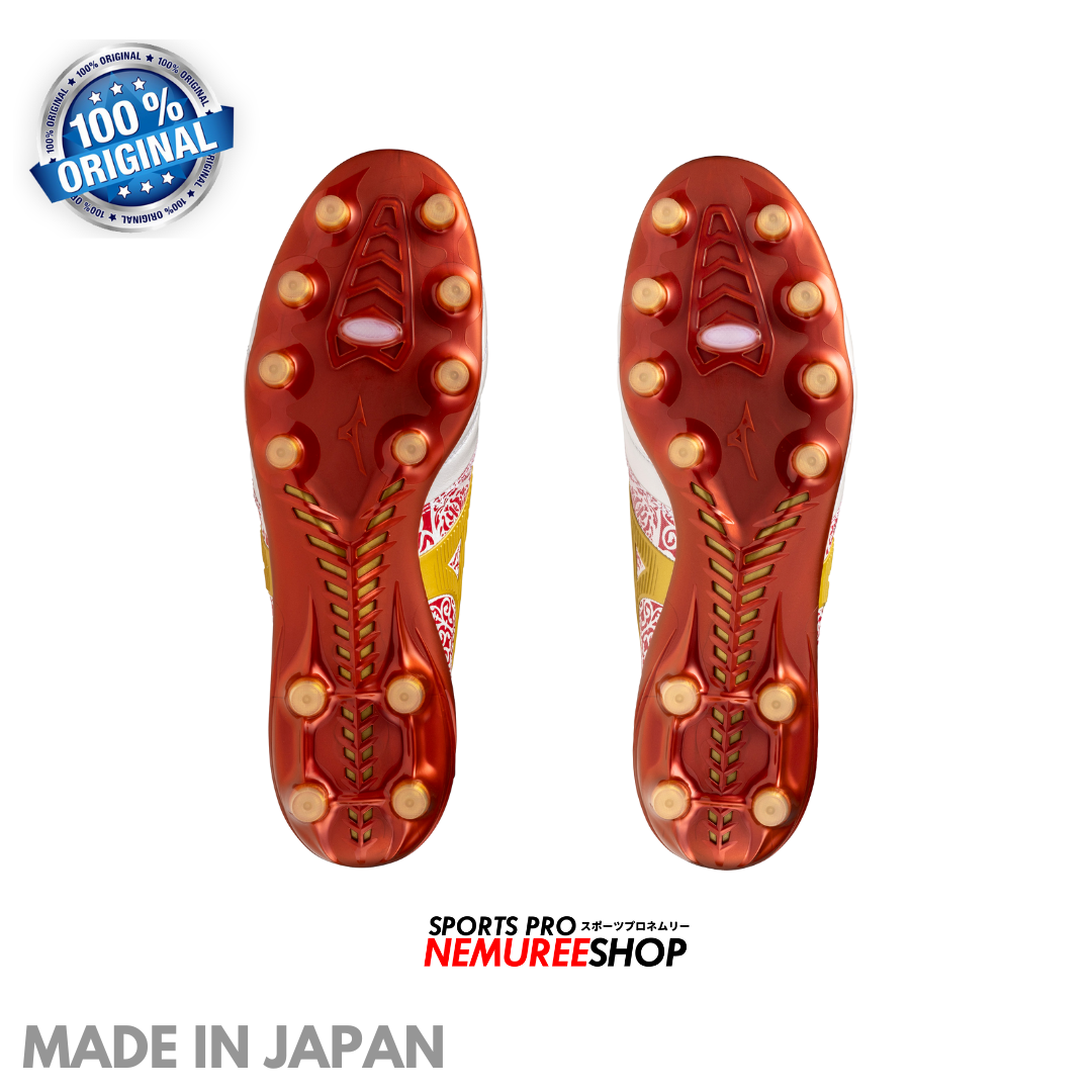 MIZUNO Football Shoes MORELIA NEO 4 BETA SR4 JAPAN (WHITE/RED/GOLD) - Nemuree Shop - Online Sports Store
