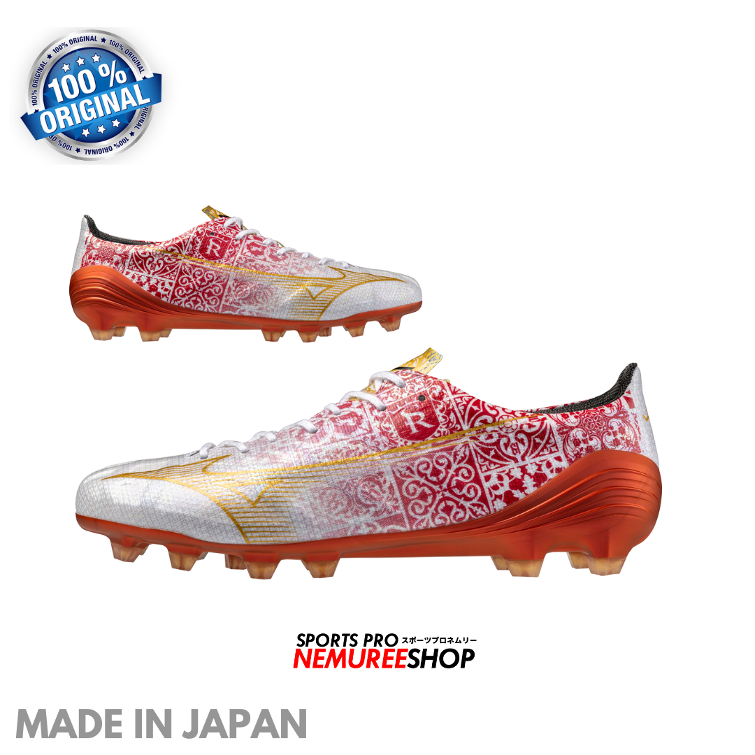 MIZUNO Football Shoes ALPHA SR4 JAPAN (WHITE/RED/GOLD) - Nemuree Shop - Online Sports Store