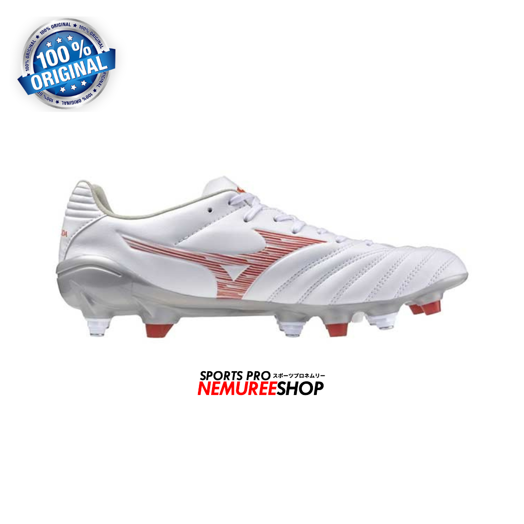 MIZUNO Football Shoes MONARCIDA NEO 3 PRO MIX (WHITE/RED) - Nemuree Shop - Online Sports Store