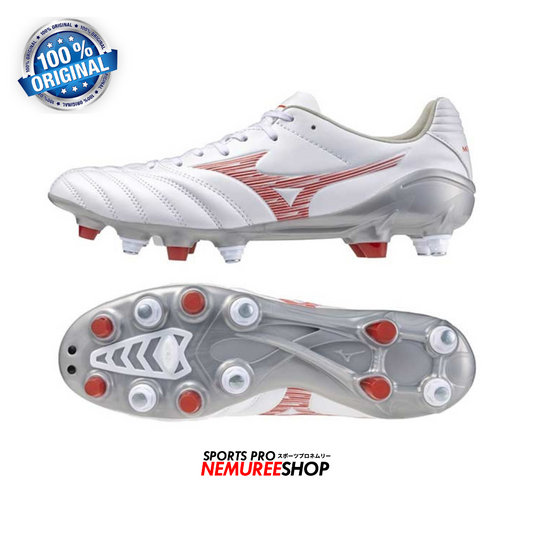 MIZUNO Football Shoes MONARCIDA NEO 3 PRO MIX (WHITE/RED) - Nemuree Shop - Online Sports Store