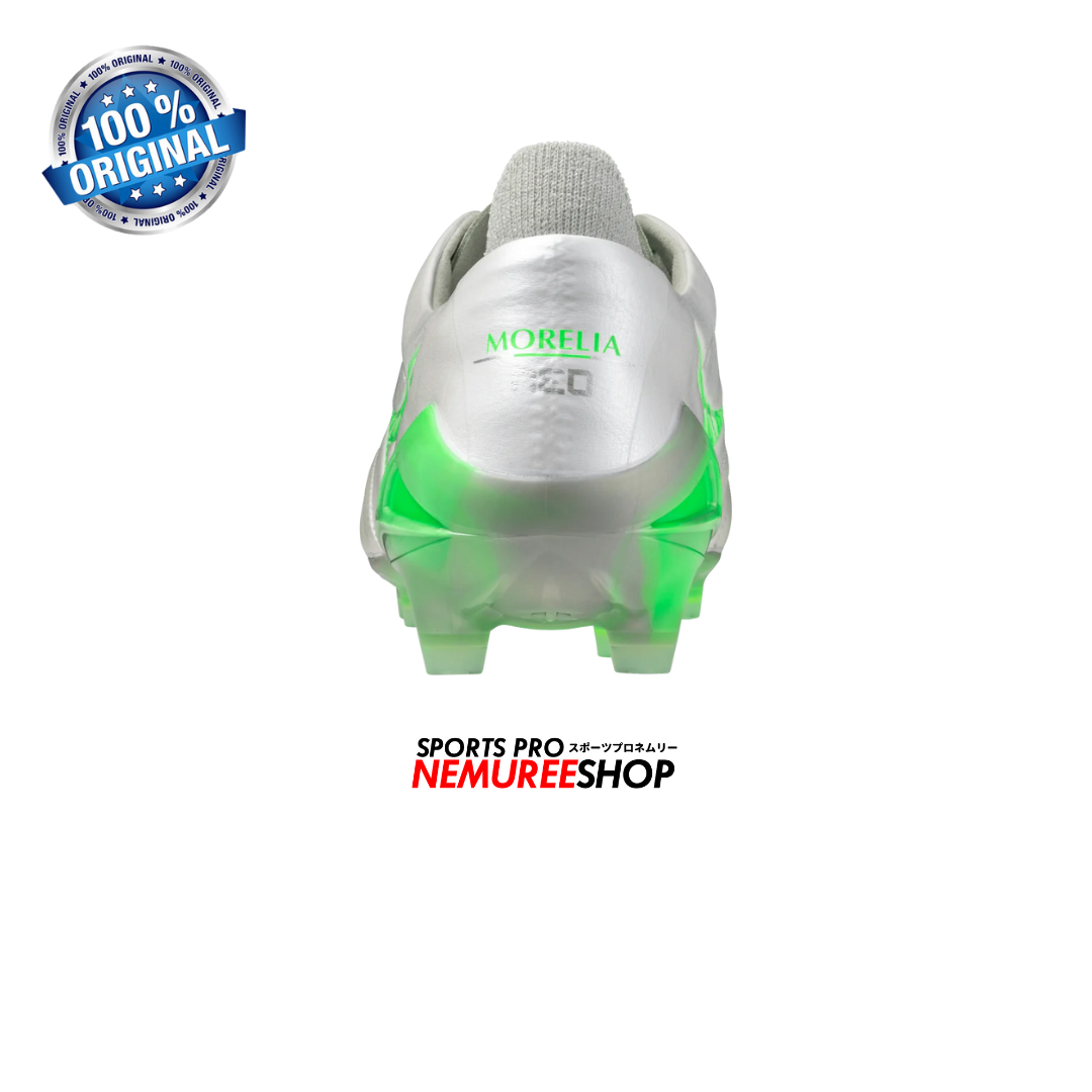 MIZUNO Football Shoes MORELIA NEO 4 ELITE (WHITE/NEON GREEN/COOL GREY) - Nemuree Shop - Online Sports Store