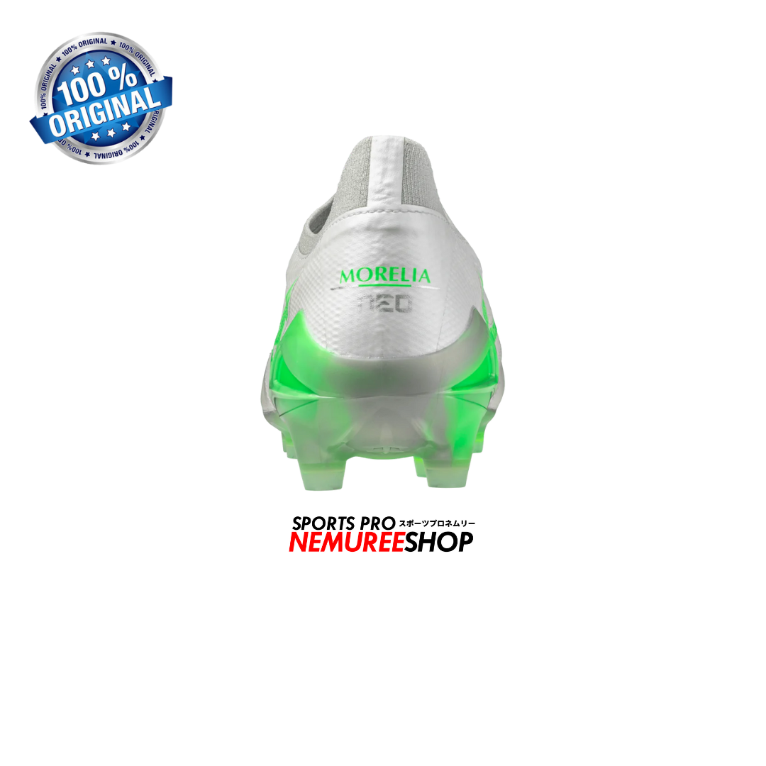 MIZUNO Football Shoes MORELIA NEO 4 BETA ELITE (WHITE/NEON GREEN/COOL GREY) - Nemuree Shop - Online Sports Store
