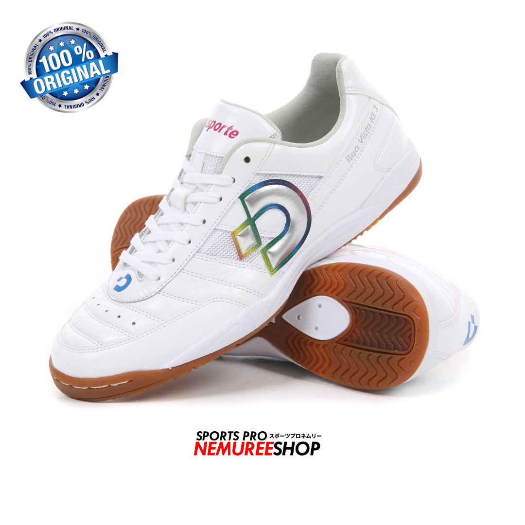 DESPORTE Futsal Shoes BOA VISTA KI 3 (PEARL WHITE/SILVER) - Nemuree Shop - Online Sports Store