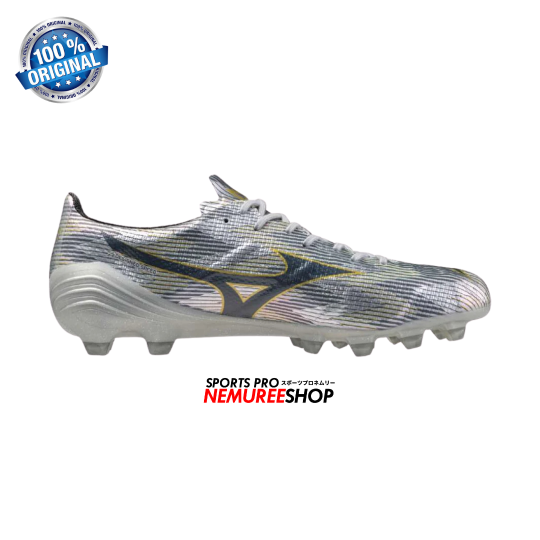 MIZUNO Football Shoes ALPHA 2 ELITE  (GALAXY SILVER/8605C/GOLD) - Nemuree Shop - Online Sports Store