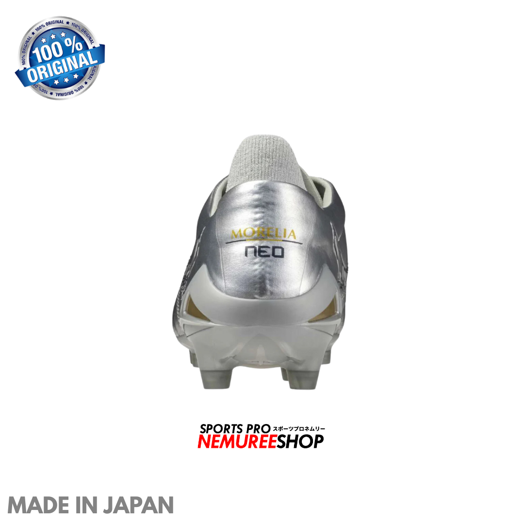 MIZUNO Football Shoes MORELIA NEO 4 BETA JAPAN (GALAXY SILVER/GOLD/8605C) - Nemuree Shop - Online Sports Store