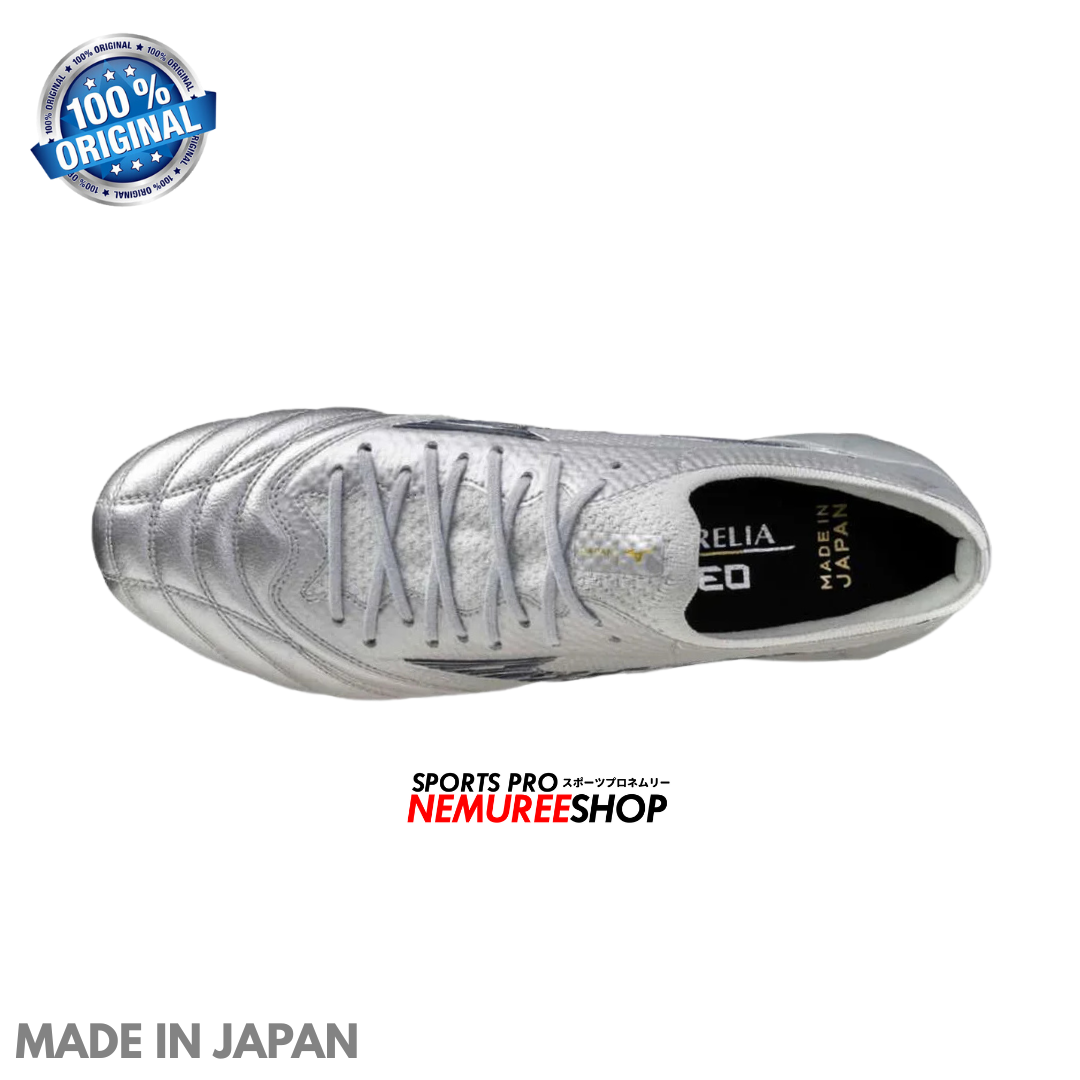 MIZUNO Football Shoes MORELIA NEO 4 BETA JAPAN (GALAXY SILVER/GOLD/8605C) - Nemuree Shop - Online Sports Store