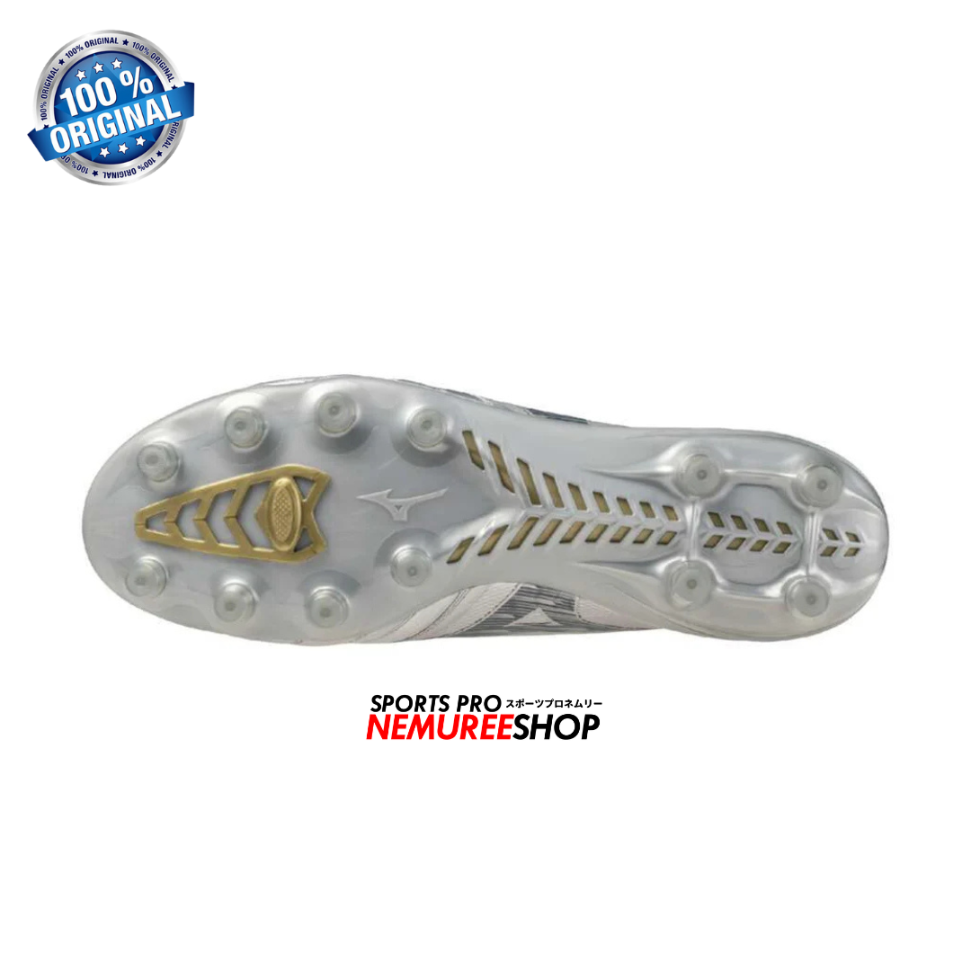 MIZUNO Football Shoes MORELIA NEO 4 BETA ELITE (GALAXY SILVER/GOLD/8605C) - Nemuree Shop - Online Sports Store
