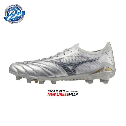 MIZUNO Football Shoes MORELIA NEO 4 BETA ELITE (GALAXY SILVER/GOLD/8605C) - Nemuree Shop - Online Sports Store
