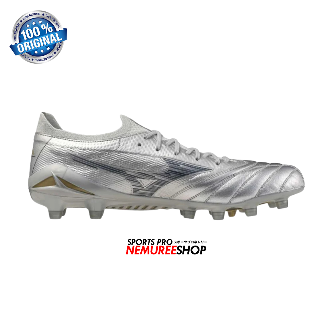 MIZUNO Football Shoes MORELIA NEO 4 BETA ELITE (GALAXY SILVER/GOLD/8605C) - Nemuree Shop - Online Sports Store